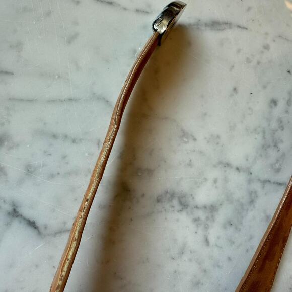 Coldwater Creek Vintage Croc Embossed Leather Belt Western Size Large - Picture 6 of 6